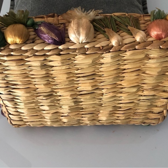 VTG Raffia Woven Basket With Handles~for Pyrex Baking Dish - Picture 7 of 10